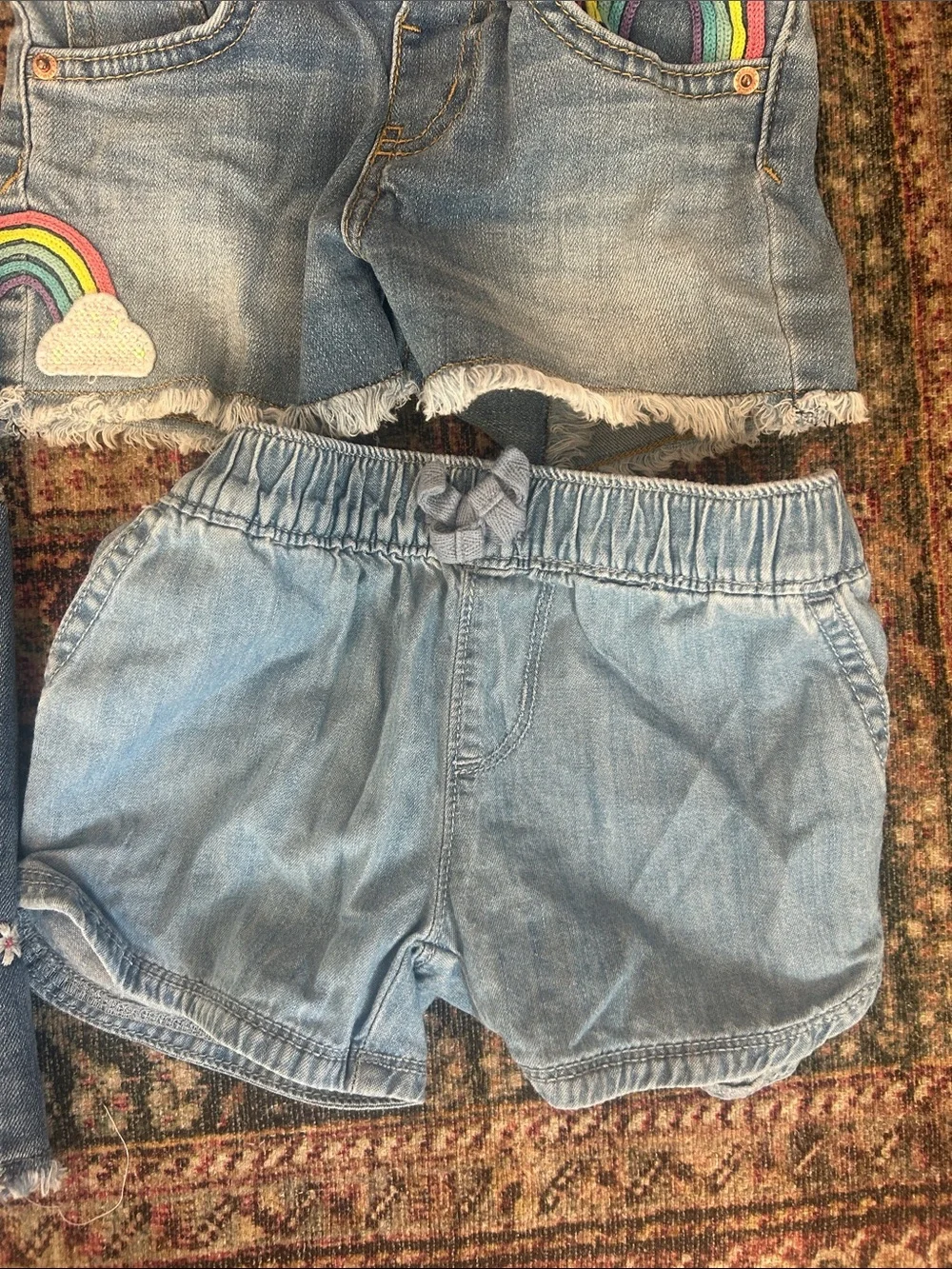 Girls Denim & Shorts- Purple, Pink, Blue summer back to school Bundle